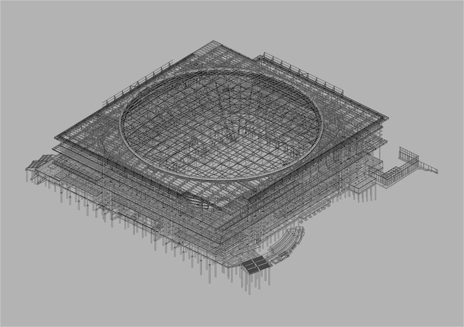 New Nissan Stadium structural framing model